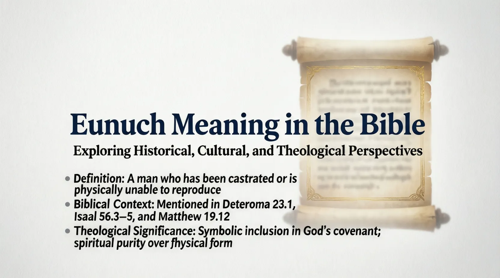 Eunuch Meaning in the Bible