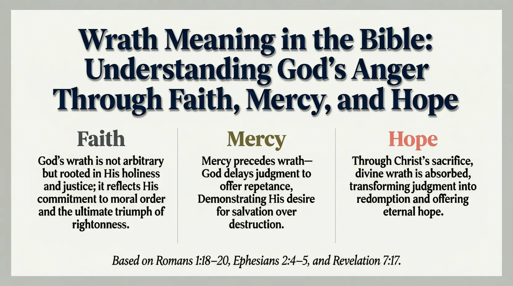 Wrath Meaning in the Bible