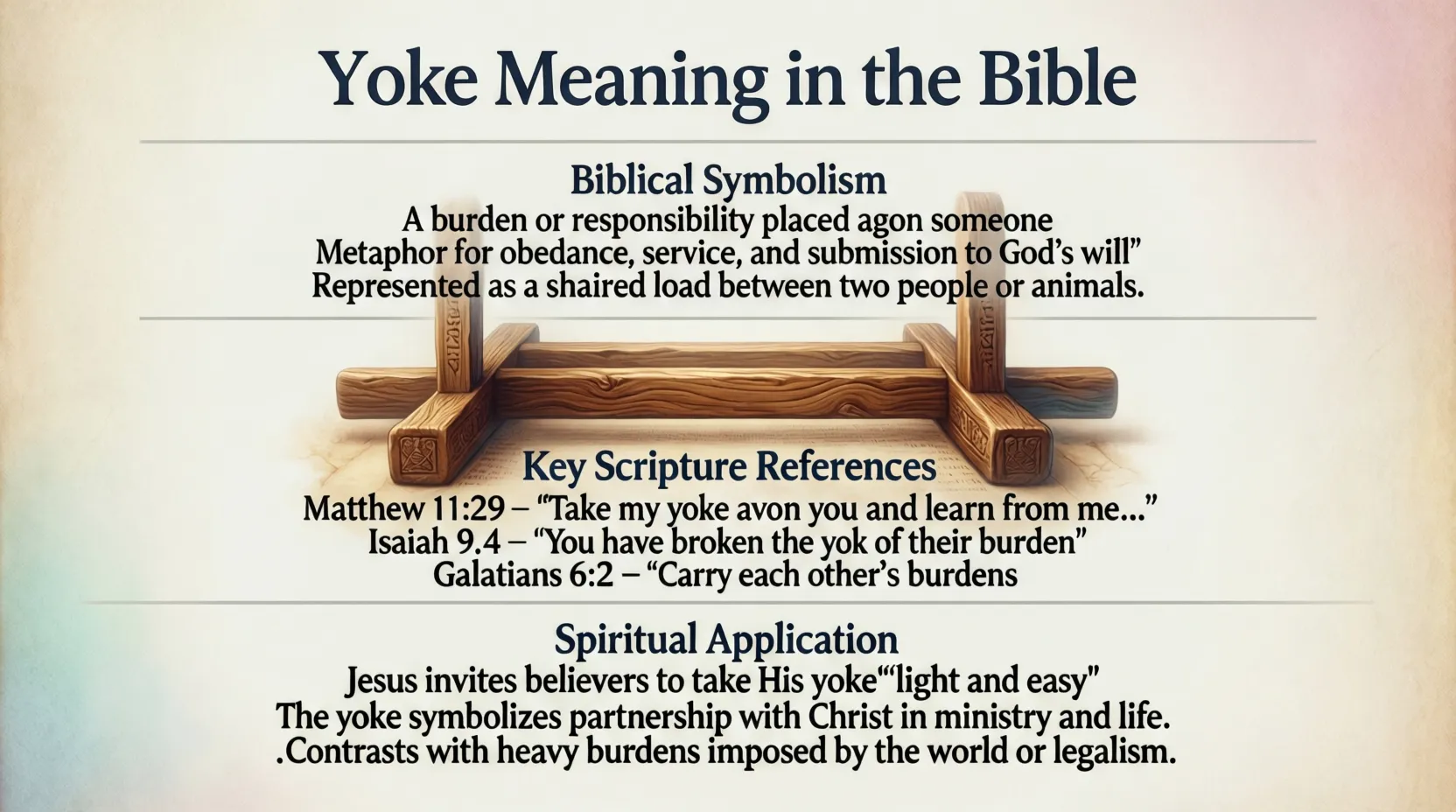 Yoke Meaning in the Bible