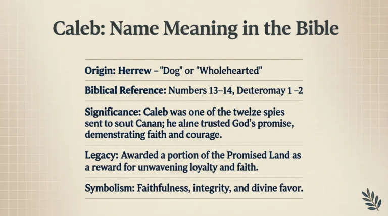 Caleb Name Meaning in the Bible