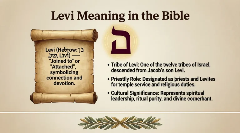 Levi Meaning in the Bible