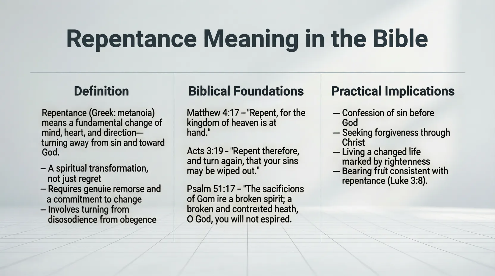 Repentance Meaning in the Bible