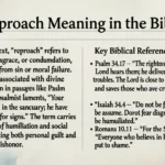 Reproach Meaning in the Bible