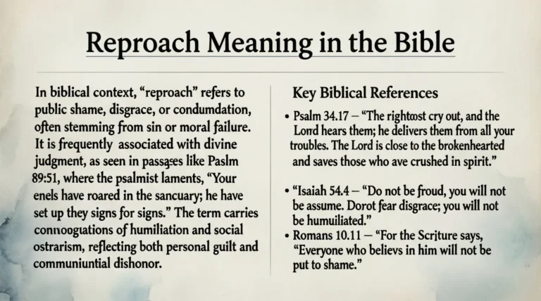 Reproach Meaning in the Bible
