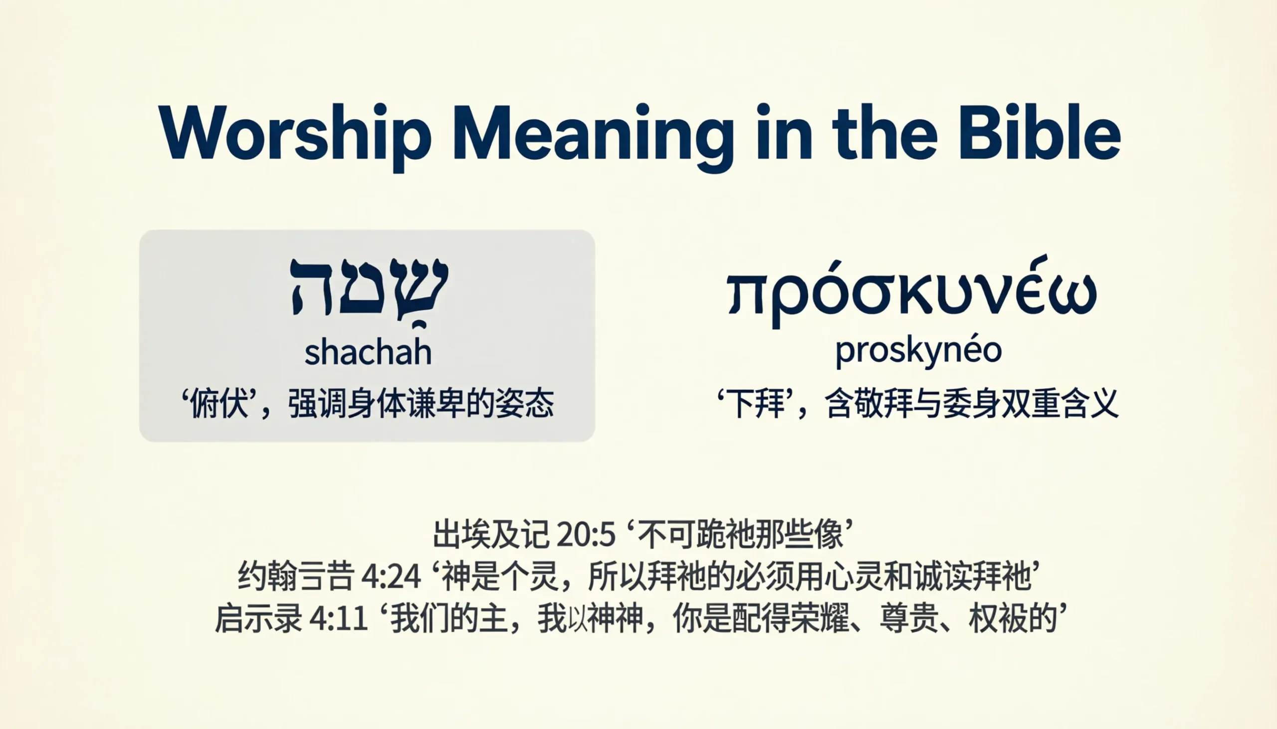 Worship Meaning in the Bible