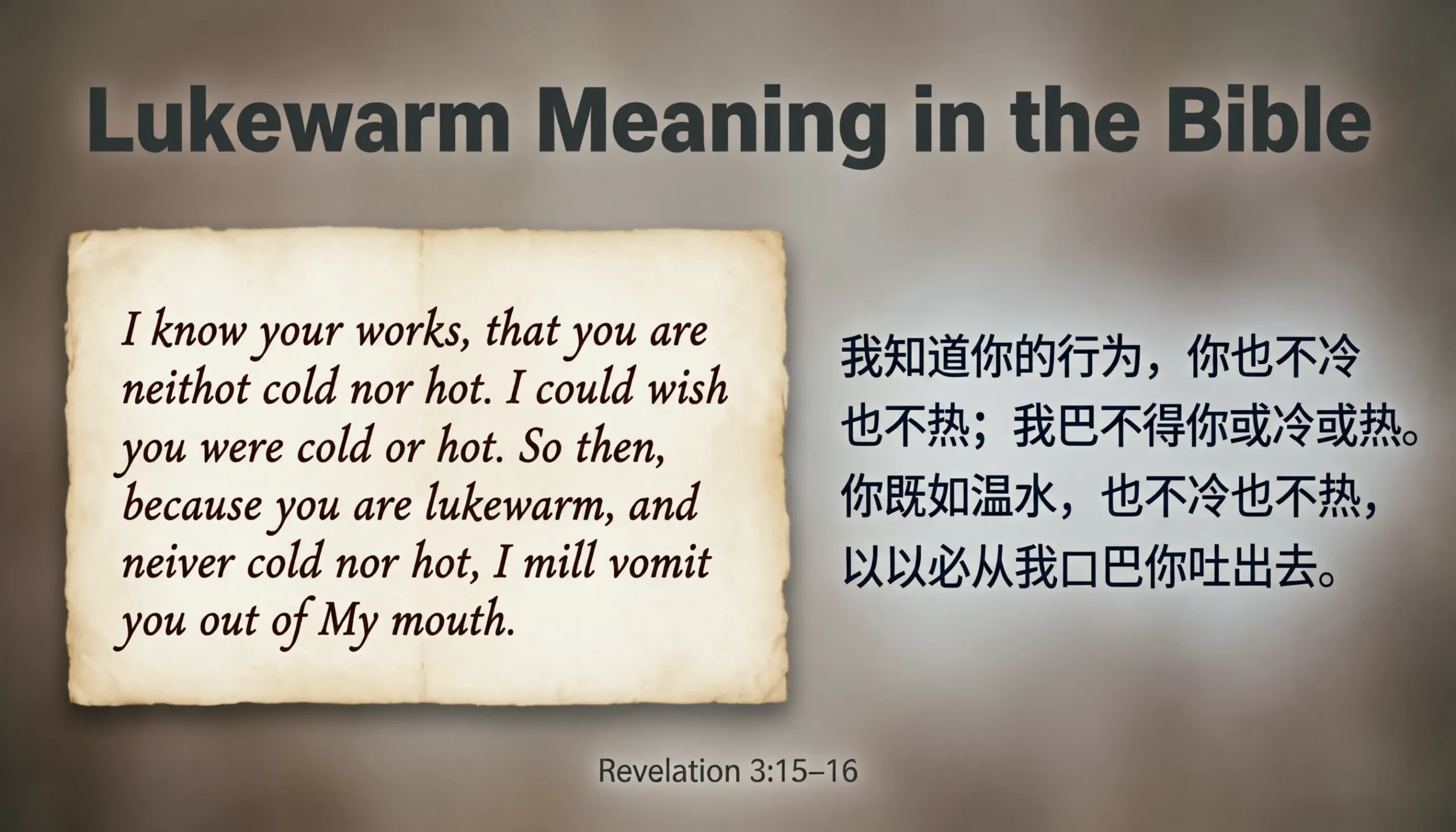 Lukewarm Meaning in the Bible