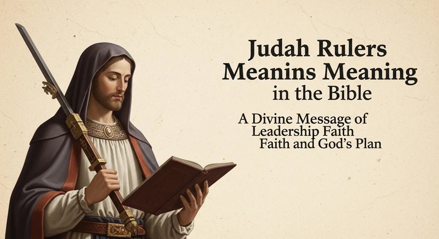 Judah Rulers Meaning in the Bible