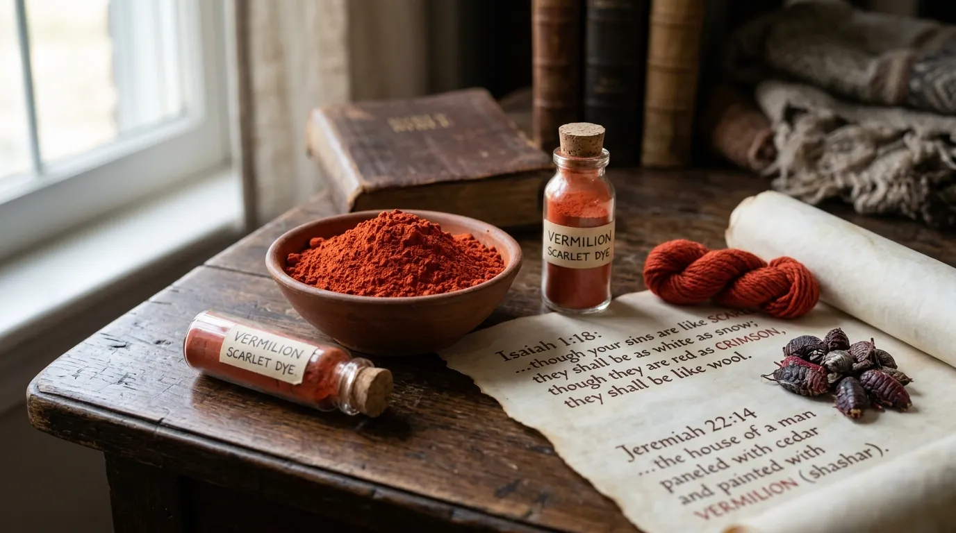 Color Vermilion Meaning in the Bible