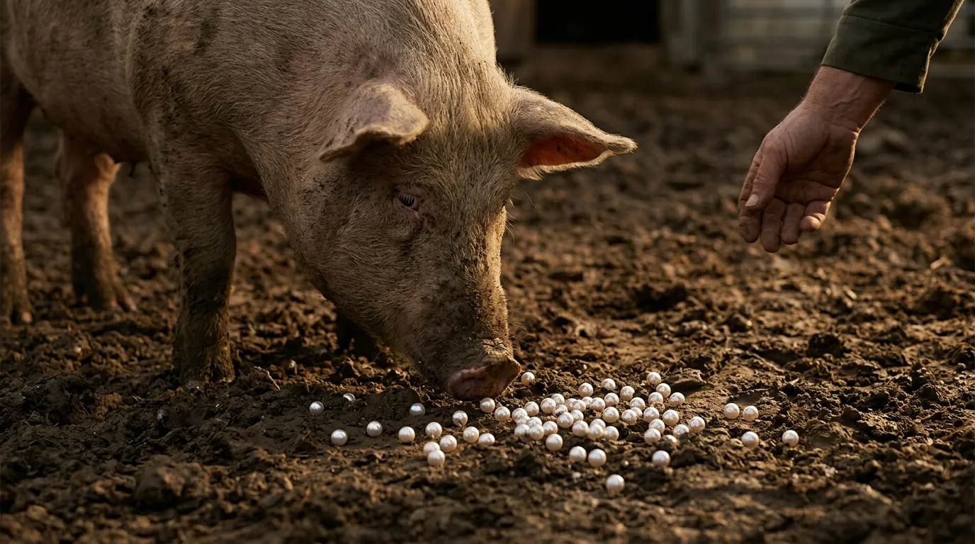 Pearls Before Swine Meaning in the Bible