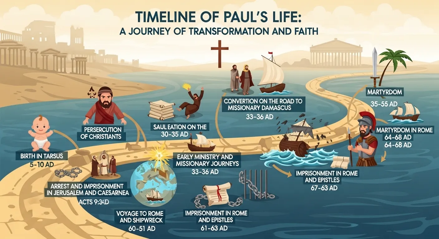 Timeline of Paul’s Life Meaning in the Bible