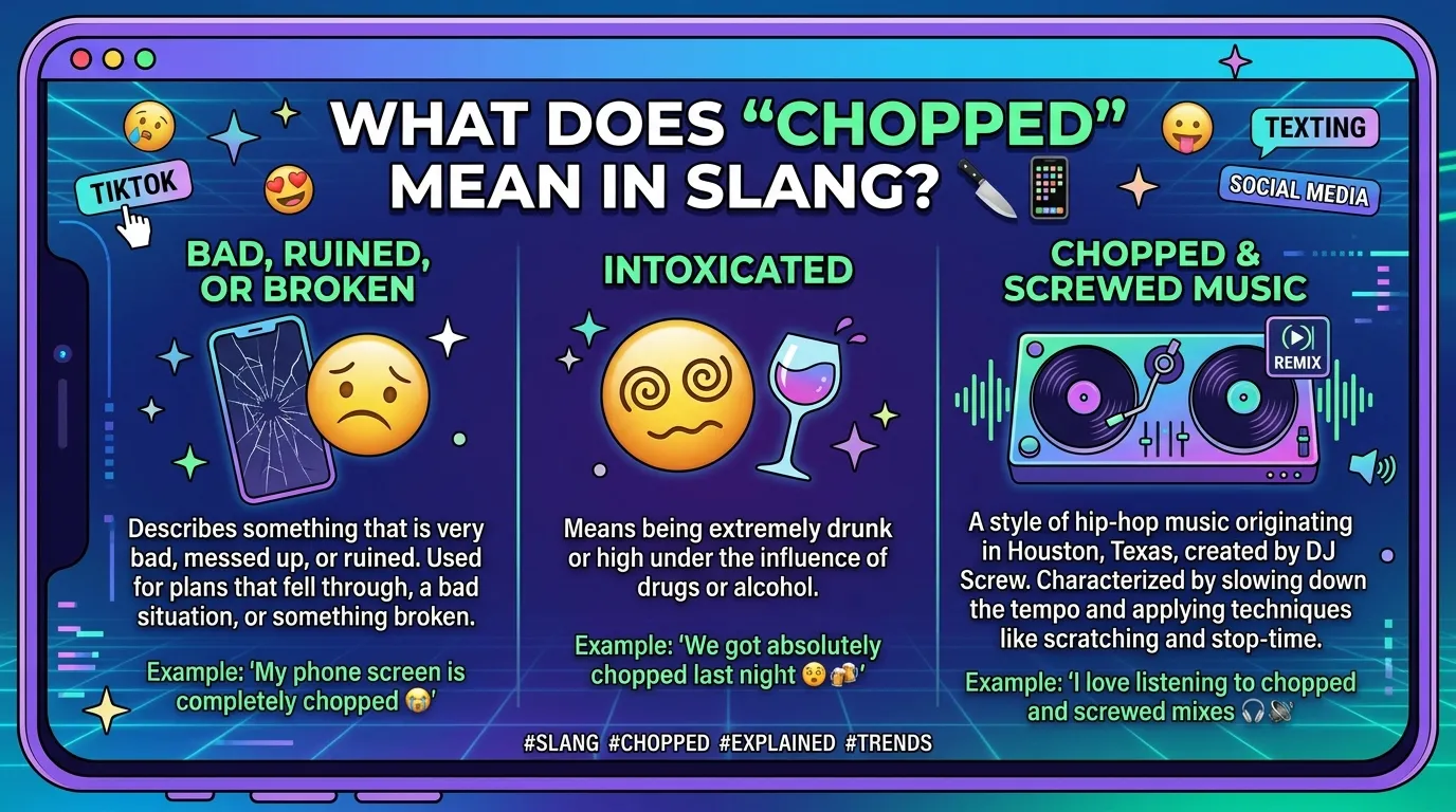 Chopped Meaning Slang