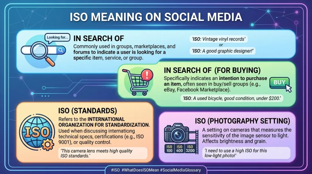 ISO Meaning on Social Media